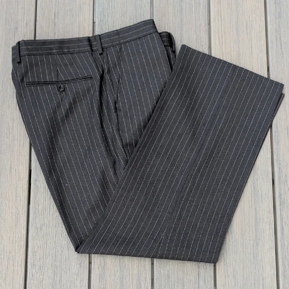 Men's Pinstripe Blazer - Black - Picture 9 of 12